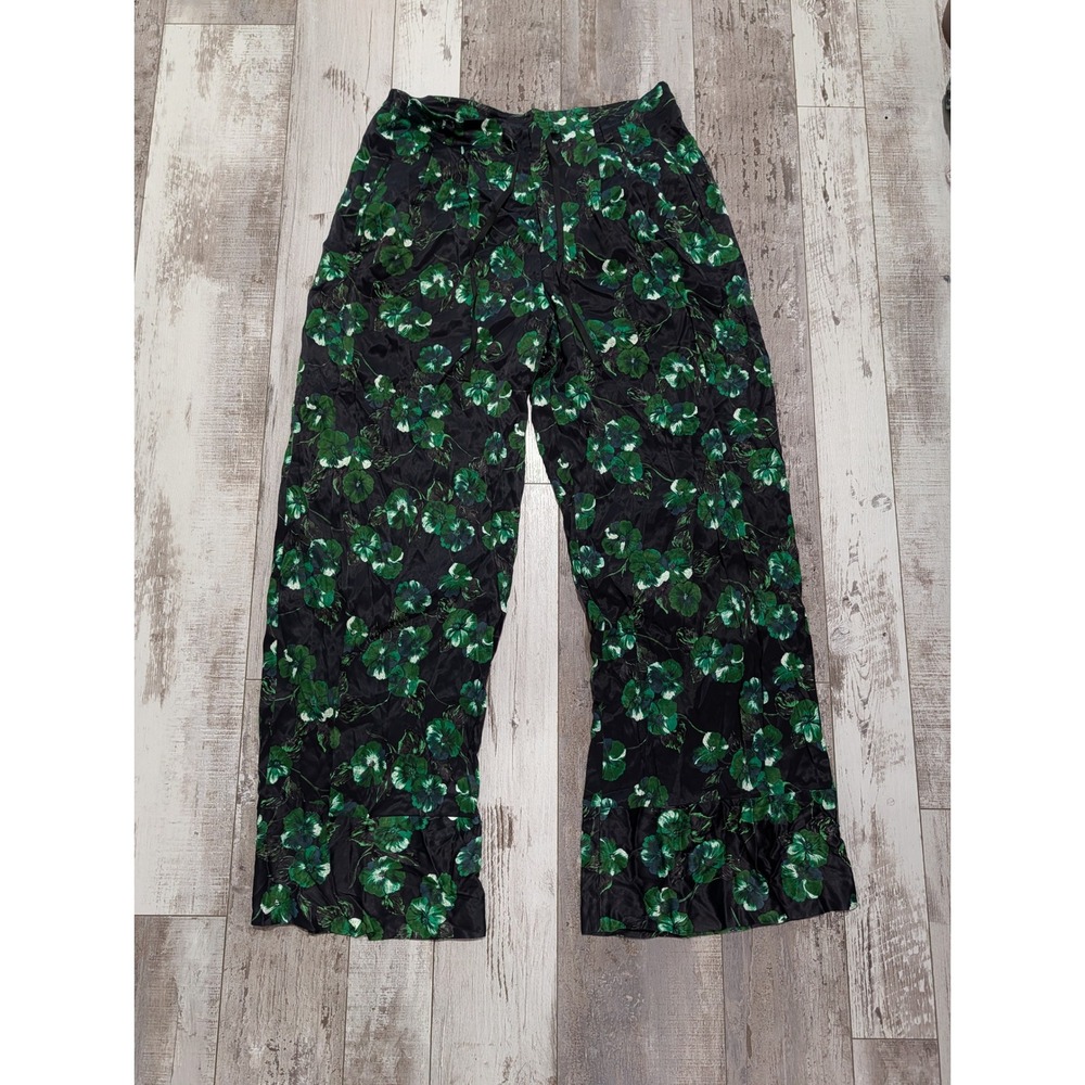 Elevenses Anthropologie wide leg pants‎ viscose floral size 12 - Picture 6 of 6